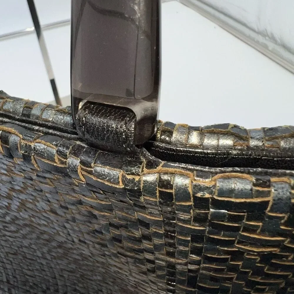 Givenchy Vintage Woven Signature with Acrylic Handles